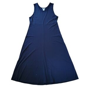 Travelsmith Black Sleeveless Maxi Dress XL Jumper Modest Academia Whimsigoth